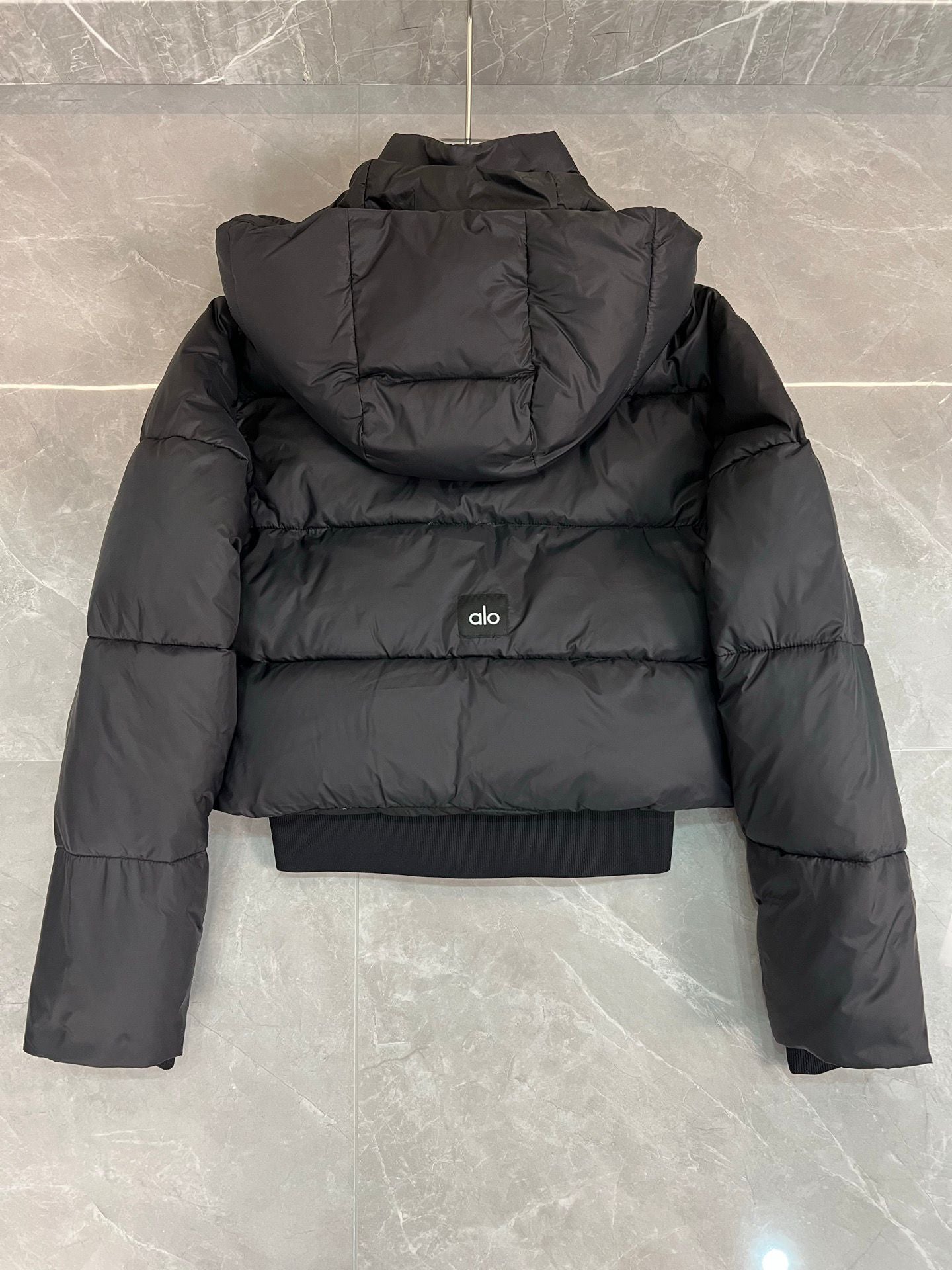 Black Hooded Down Jacket