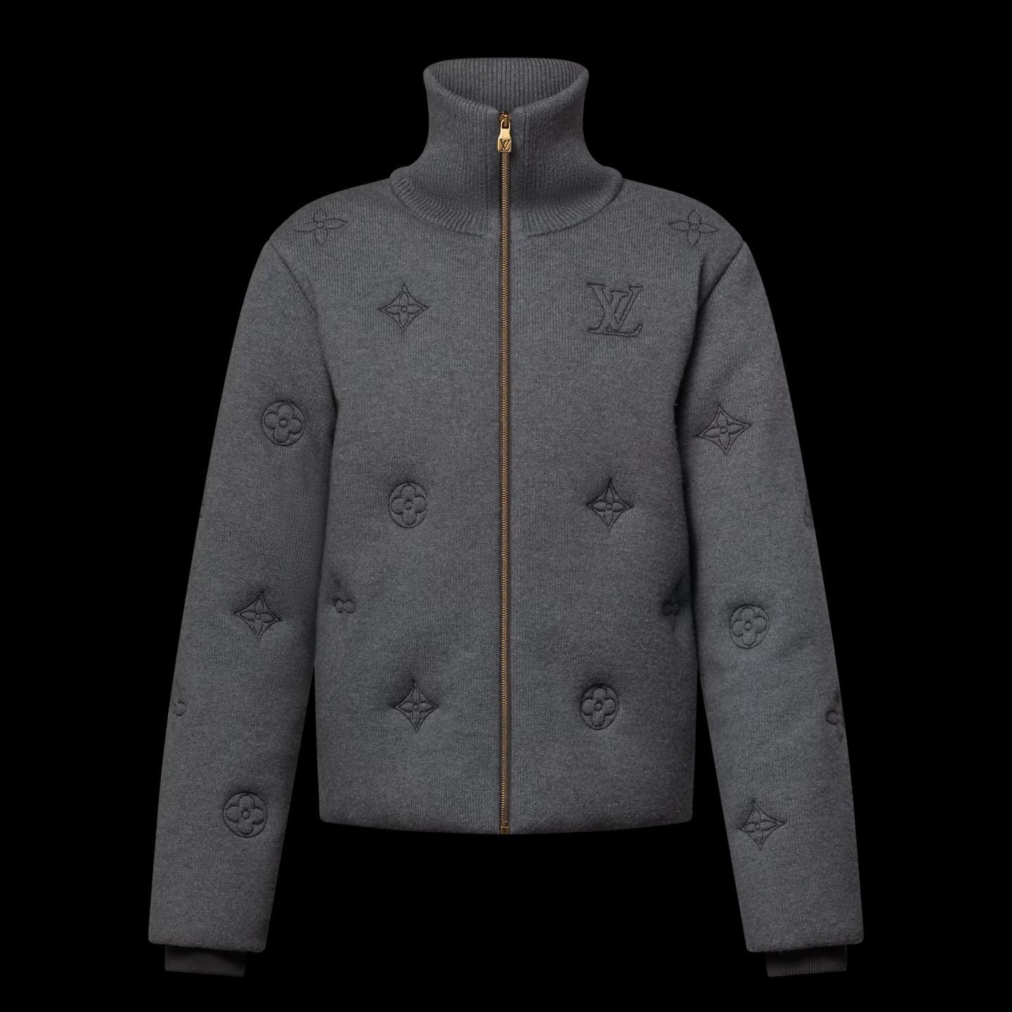 ELEGANT MONOGRAM KNITTED DOWN BLOUSON
