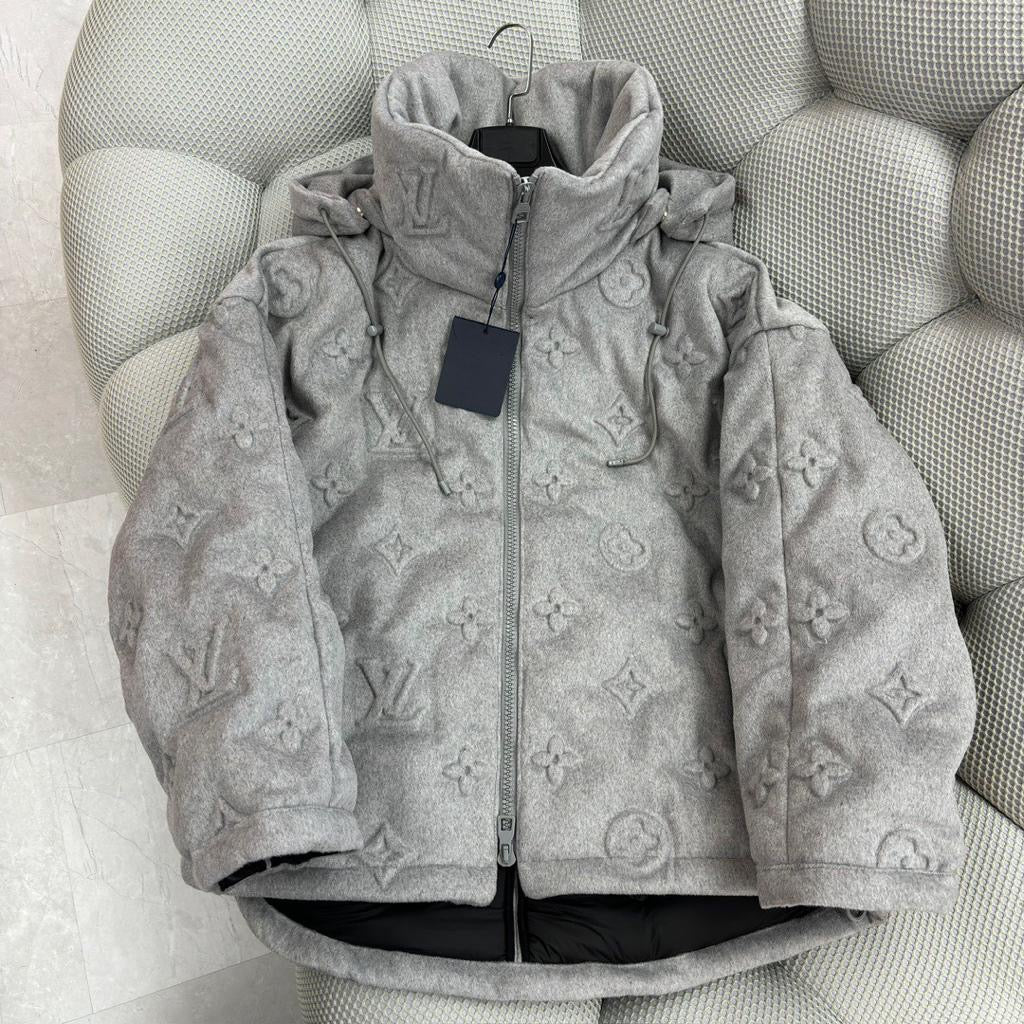 LV EMBOSSED GREY JACKET