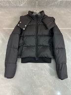 Black Hooded Down Jacket