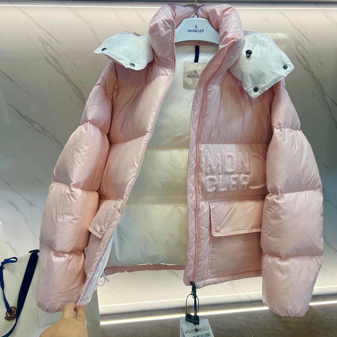 MONCLER PINK LETTER COAT