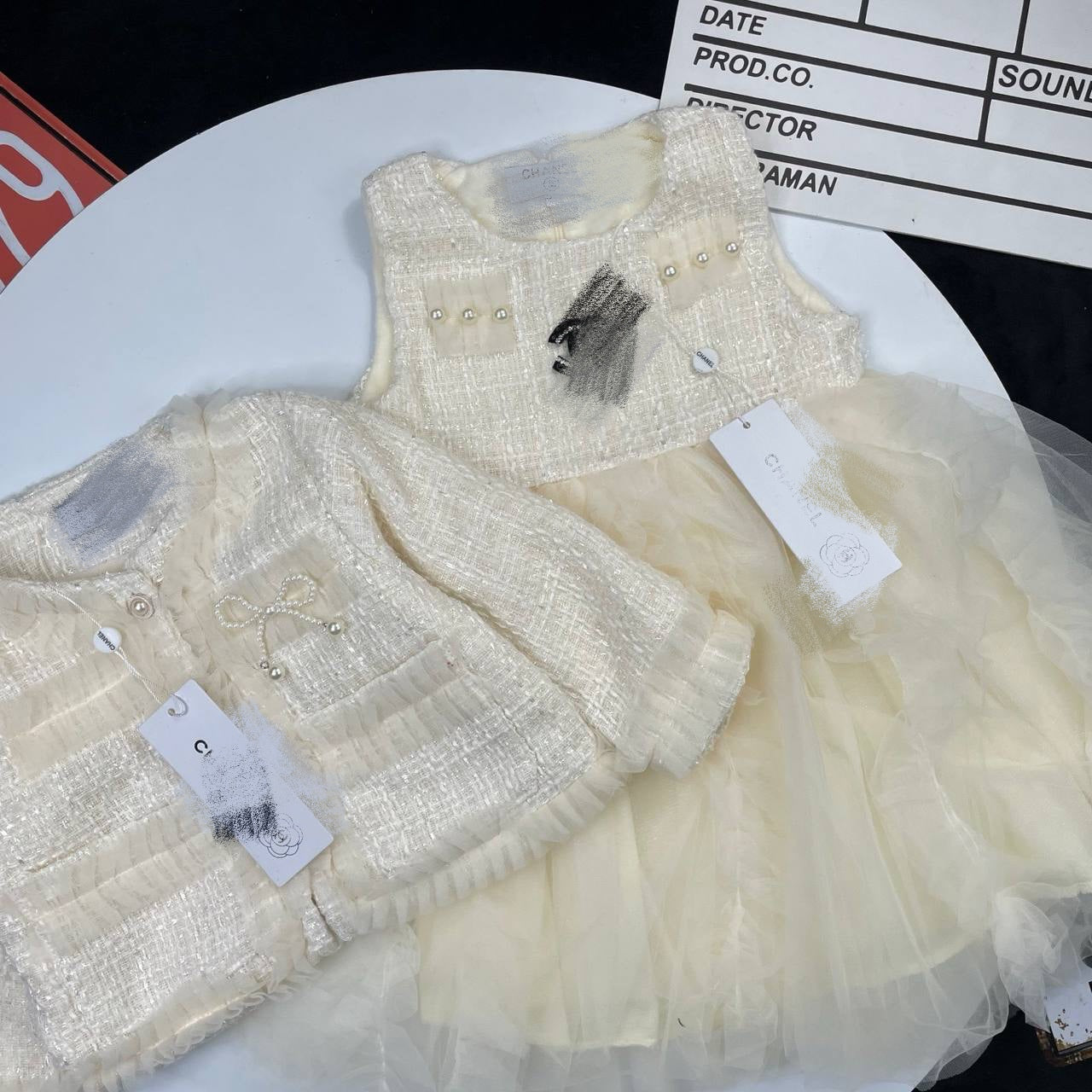 Kids ChaCha White Dress Set