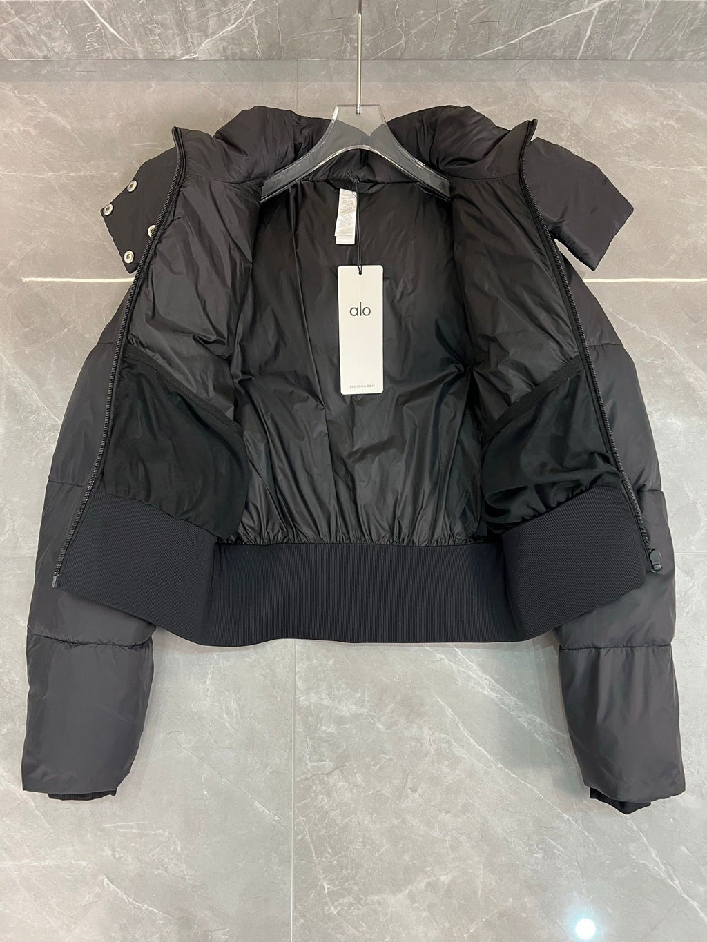 Black Hooded Down Jacket
