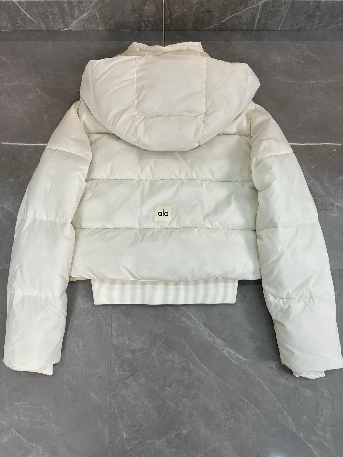 White Hooded Down Jacket