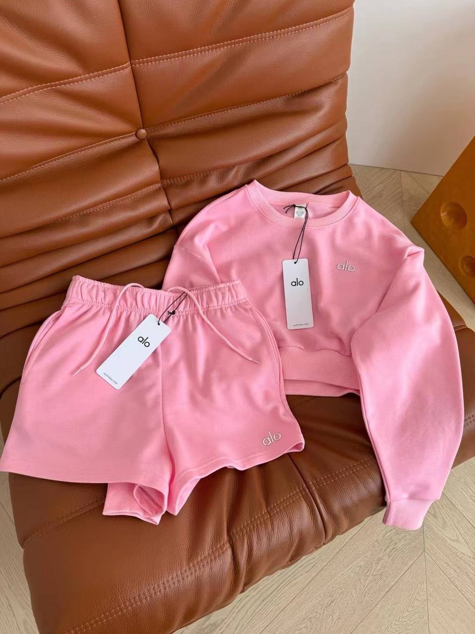PINK SHORT LOUNGE SET