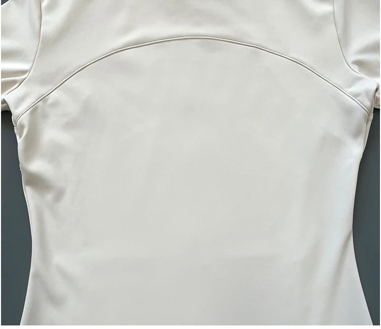 Slim-Fit Zipper Yoga Cycling Top